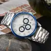 Artículo popular de comercio exterior: Reloj Cronógrafo Multifuncional de Seis Manecillas con Correa de Acero Inoxidable, Reloj de Moda de Cuarzo, Venta al por Mayor en Pequeñas Cantidades
