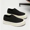 Zapatos de Lona para Hombre para Verano, Zapatillas Casuales Transpirables y Versátiles, Zapatos Deportivos sin Cordones con Suelas Gruesas, Zapatos de Tela Old Beijing que Aumentan la Altura