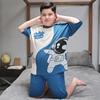 Pijama de verano delgado de algodón con mangas cortas para niño gordo, talla grande, dibujos animados, ropa para aire acondicionado, traje de moda