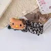 BestsellerLindo Felpa Café con Leche Negro Gato KT Grande Versátil Estampado de Leopardo Pinza de Plátano Accesorio para el Cabello de Niña