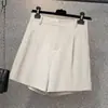 Traje de Shorts de Gasa Negro para Mujer Tallas Grandes Verano Cintura Elástica Delgado Persona Pequeña Pantalones de Pierna Ancha Línea A Ropa Exterior