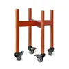 Amazon soporte para plantas y flores de madera en forma de cruz de pie para balcón con ruedas móvil multicapa soporte para macetas de flores verde
