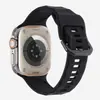 Adecuado para Correa de Reloj Apple iwatch Samsung Silicona Corrugada applewatch8-1 Correa Deportiva Ondulada