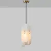 Lujo Ligero Creativo Mármol Natural Comedor Dormitorio Mesita de Noche Lámpara Colgante Pequeña Barra de Barra Mostrador Lámpara Colgante de Diseñador Iluminación Zhongshan Guangdong