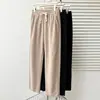 Calça comprida casual plus size MM 100kg, nova coleção de outono, estilo workwear, cintura elástica com cordão, calça de veludo cotelê de perna reta 1009