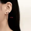 Pendientes Geométricos Cuadrados 3D Amanecer de Primavera Estilo Coreano y Japonés Pendientes Simples Minimalistas Elegantes Cadenas para Orejas Cuadradas Pequeñas Cepilladas