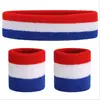 Set de equipo de protección deportiva color algodón toalla absorbente de sudor alta elasticidad muñequera deportiva para fitness de hombres y mujeres patrón