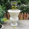 Columna Romana Rectangular Delgada Retro Imitación Columna de Yeso Adornos Decorativos de Pie para Patio de Casa Base para Maceta