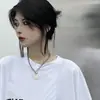 Colar Estilo Novo 2026 para Mulheres, Corrente de Clavícula em Formato de Coração, Corrente de Pescoço Versátil Doce e Cool de Luxo Leve de Nicho, Acessório da Moda