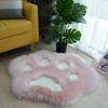 Alfombra de Felpa con Forma de Garra de Gato al por Mayor Transfronteriza Alfombra de Mesita de Noche para Habitación Infantil Alfombrilla Decorativa de Felpa Dibujo Animado de Celebridad de Internet