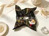 Goma de pelo cuadrada retro francesa para coleta, scrunchie artístico de estilo de hada, bufanda para mujer, accesorios, al por mayor en stock