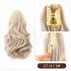 Rabo de cavalo com presilha para mulheres, extensões de cabelo sintético, peruca longa cacheada, rabo de cavalo falso com presilha no atacado