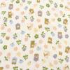 Vestido de tecido crepe de algodão com estampa de camada dupla algodão lavado roupa infantil macacão pijama roupa de casa