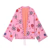 Exportación Transfronteriza Ropa de Mujer 2025 Otoño Estilo Europeo y Americano Holgado Bordado Decorativo Cárdigan Camisa Chaqueta Mujer K526090F