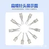Aguja dispensadora de boca plana de acero inoxidable, aguja de punta plana de 13 mm, máquina dispensadora de agujas, aguja dispensadora de pegamento, tubo de aguja de pegamento de punta plana totalmente metálico