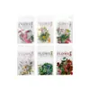 Pacote de Adesivos Crepúsculo Série Caderno de Flores Decoração Base Retro de Plantas DIY Europeu Colagem Flores
