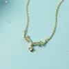 Regalo de San Valentín: Collar de Ciervo de Moda Estilo Coreano, Collar "Te Tengo", Chapado en Oro de 18 Quilates, Diseño Sencillo, Regalo para Novia, Cadena para Clavícula