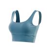 Sujetador deportivo de yoga de color sólido para mujer, ropa interior deportiva con tirantes anchos y almohadilla para el pecho, a prueba de golpes, nuevo