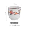 Xícara de Chá de Cerâmica Cor Sob Esmalte Hefeng Estilo Japonês Vintage Conjunto de Mesa de Hotel Copo Louça Doméstica Taça Pequena de Vinho Copo de Degustação