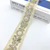 Novo Estilo Étnico Bordado com Lantejoulas Renda Fio Dourado Fita Lente Organa Bordado Acessórios para Vestuário Acessórios