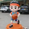 Escultura IP luminosa de PRFV personalizada mascote de grande empresa figura de desenho animado fábrica de origem instalação no local
