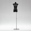 Adereços de modelo plano preto Peito plano coreano Vitrine de meio comprimento Loja de roupas femininas Modelo Display Rack Corpo inteiro
