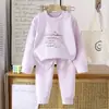 Novos Conjuntos Infantis Outono e Inverno, Roupas e Calças de Outono, Roupas Infantis 100% Algodão, Pijamas Infantis Casuais Fofos, Fornecimento de Fábrica