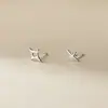 Brincos Nalan Prata Pura 999 Luxo Acessível High-End Ins Estrela de Oito Pontas Clássicos Studs de Osso da Orelha Estrela de Quatro Pontas M07020
