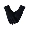 Guantes de cuadros de color sólido transfronterizos para hombres y mujeres, cálidos de invierno, forrados de felpa, tejido grueso tipo lana, pantalla táctil, guantes de alta gama