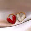 Pendientes de Año Nuevo de Otoño e Invierno, Rojo Ancora de Alta Gama, Femeninos, Pendientes de Nicho de Alta Gama, Pendientes Versátiles al por Mayor