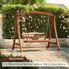 Columpio de Madera Resistente a la Corrosión de Moda para Patios Exteriores en Jardines Pequeños, Columpio Infantil de Madera Maciza para Balcones Interiores en Apartamentos Pequeños, Columpio Individual para Ocio en Casa