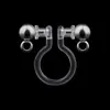 Convertidor de Clip para Oreja con Anillo para Colgar, Pendiente Transparente Invisible a Clip para Oreja, Material para Joyería DIY, Clip para Oreja en Forma de U sin Perforar