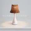 Lámpara de Noche Creativa de Ratán Recargable por USB Lámpara de Atmósfera de Doble Propósito Lámpara de Mesa Táctil Escritorio de Mesita de Noche Barra Lámpara de Mesa Decorativa