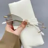 Gafas de Lectura Fotocromáticas Sin Montura Anti Luz Azul para Mujer, Modernas, Elegantes, de Aspecto Juvenil, Alta Definición, Protectoras de Ojos, Gafas de Lectura que Cambian de Color