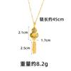 Nuevo Collar de Oro Arena Antigua Esmalte Gota de Aceite Borla Loto Calabaza Pulsera Aretes Joyería Estilo Étnico Vintage para Mujer