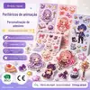 Adesivos 3D em resina de cristal de alta transparência, com relevo de desenhos animados, personalizados para decorar planners e capas de celular
