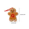 Decoración Navideña Transfronteriza de Tela Nueva, Colgante de Hombre de Jengibre, Adorno para Colgar en el Árbol de Navidad, Hombre de Galleta con Letra Navideña