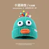 Gorro de Fiesta de Punto Divertido con Ojos Grandes y Boca de Salchicha para Hombres y Mujeres, Lindo Gorro de Punto Adorable con Antenas Retráctiles de Colores