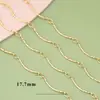 Galvanoplastia Ouro Real 18K Simples Onda Cotovelo Torção DIY Corrente Fina Coréia do Sul Corrente Feita à Mão Material para DIY Material para DIY