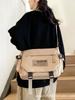 Nova Bolsa Transversal Casual Versátil Retrô 2026 para Homens, Bolsa Mensageiro Tendência Estilo Japonês Workwear, Bolsa de Aula para Estudantes de Grande Capacidade