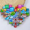 2026 Nuevo Modelo Imanes para Refrigerador de Monumentos de Ciudades Chinas Yunnan Shenyang Hong Kong Guangzhou Souvenirs Turísticos Culturales y Creativos