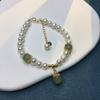 Pulsera de Plata Esterlina S925 con Jade Hetian Natural y Perla de Agua Dulce, Diseño Nicho Ins, Versátil y Exquisita, Modelo Nuevo 2025