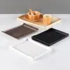 Bandeja Xiangyuanmei Plato Rectangular de Plástico Bandeja para Pan Taza de Almacenamiento para Artículos de Tocador Comerciales Plato para Servir