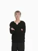 Ropa Mtl para Hombre Estilo Coreano Moda Ins Cuello Irregular 272g Estilo Perezoso Suéter Casual Superior
