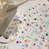 Verano 2025 Nuevos Pegatinas Láser de Estrella Dopamina para Uñas Coloridas Simples Diarias DIY Pegatinas para Uñas Adhesivo Trasero