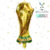 Mecrla Novo Balão da Copa do Mundo 2026 Decoração em Formato de Troféu Balão de Camisa Copa Europeia
