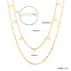 Popular Europea y Americana Cadena para Clavícula Doble Capa Apilada Cadena Doble Retorcida Acero Inoxidable Chapado en Oro de 18K Collar Versátil con Cadena Venta al por Mayor