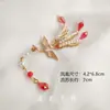Bolsa de Materiales para Abanico de Grupo de Novia de Boda China Hanfu Xi Fan Borla de Cloisonné Caja de Zapatos Decorativa Taza de Té