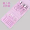 Cortauñas creativas de dibujos animados rojos de Internet de 7 piezas fabricantes herramientas portátiles de manicura para uñas set de cortauñas para el hogar