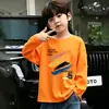 Camiseta Infantil de Manga Longa Modelo Novo 2026, Blusa 100% Algodão, Camiseta de Bebê, Roupa de Primavera e Outono para Meninos, Roupas para Crianças Pequenas e Maiores